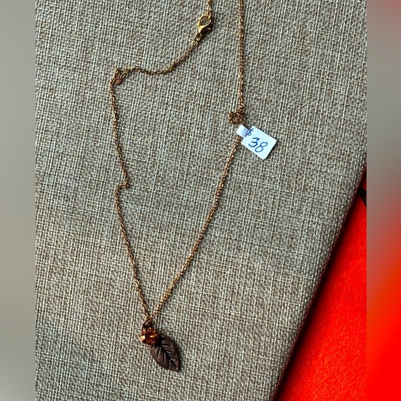 Autumn/Fall Necklace with Crystal-NWT - Picture 2 of 9